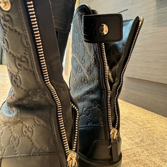 Gucci Black Leather Boots - Size 39 - Picture 7 of 13